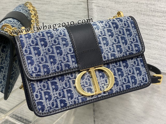 Dior专柜新款迪奥高仿原单Montaigne丹宁系列链条肩背斜挎女包 djfk1568